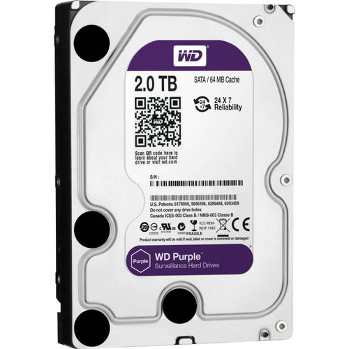 2TB HDD - Western Digital Purple Surveillance HDD