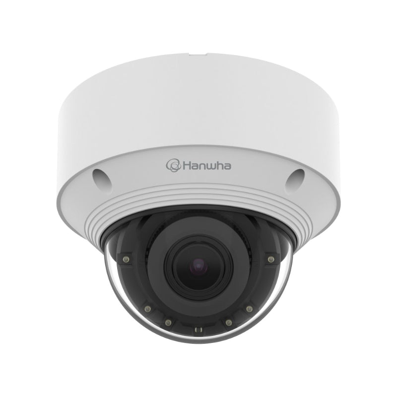 Hanwha Q Core 5MP Outdoor AI Vandal Dome Camera, H.265, 30m IR, 30fps, IK10, 3.2-10.2mm
