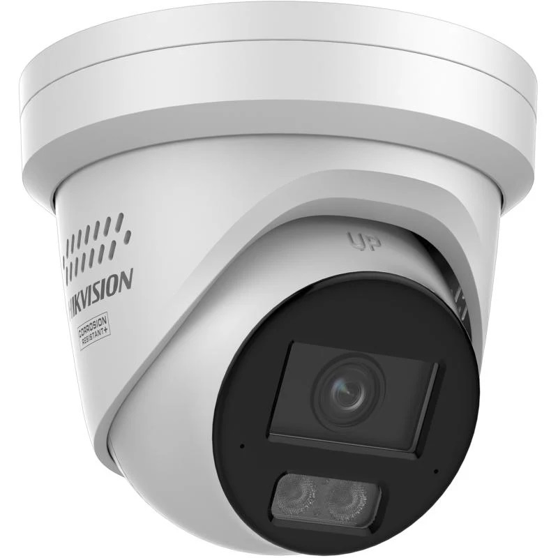 Hikvision 8MP ColorVu 3.0 Turret Camera, Hybrid LED/IR, Red/Blue Strobe, IP67, 4mm