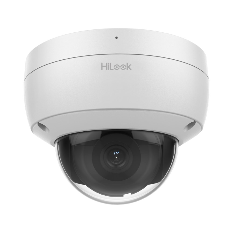 HiLook 6MP Outdoor Dome Camera, IntelliSense, H.265, 30m IR, Mic, IP67, 2.8mm