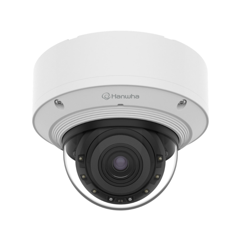 Hanwha 4MP AI Indoor Vandal Dome, H.265, WDR, IR, 4.6-9.35mm