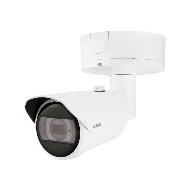 Hanwha Wisenet 4K Outdoor Bullet Camera, H.265, 30fps, 50m IR, IK10, 4.4-9.3mm