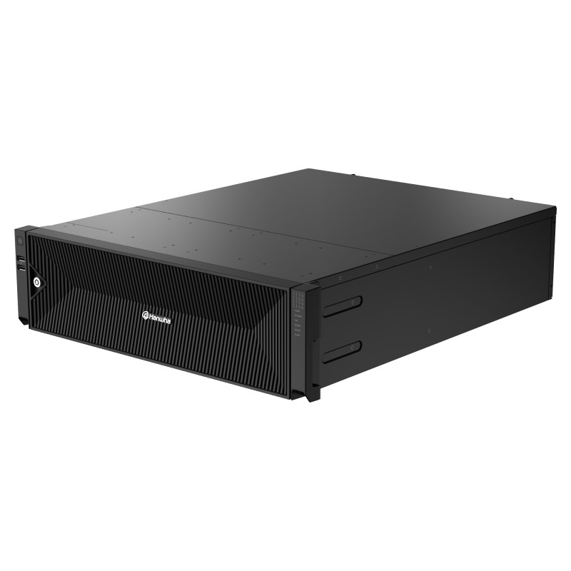 Hanwha Wisenet 64ch NVR, H.265, 520Mbps, Dual PSU, No HDD, (16 SATA 160TB max)
