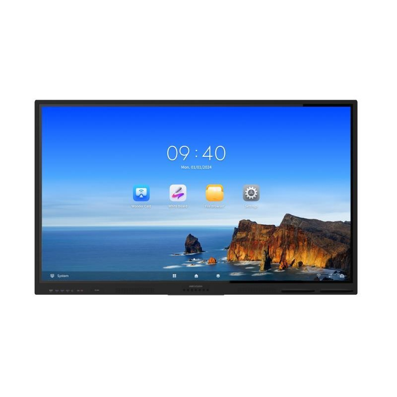 Hikvision 75" 4K UHD Interactive Display, Android, Windows (opt), Mic, Webcam