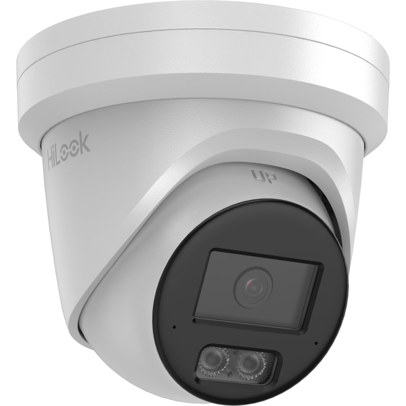 HiLook 8MP Hi-Colour Outdoor Turret Camera, Dual IR, 24/7 Colour, 4mm